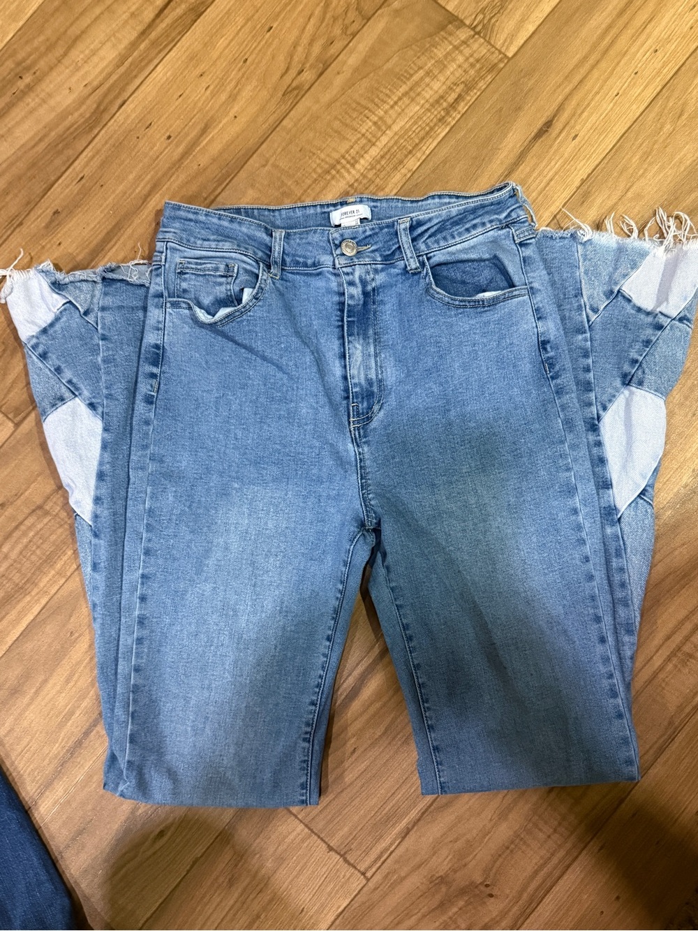 Forever 21 Light Blue Wide Leg Jeans